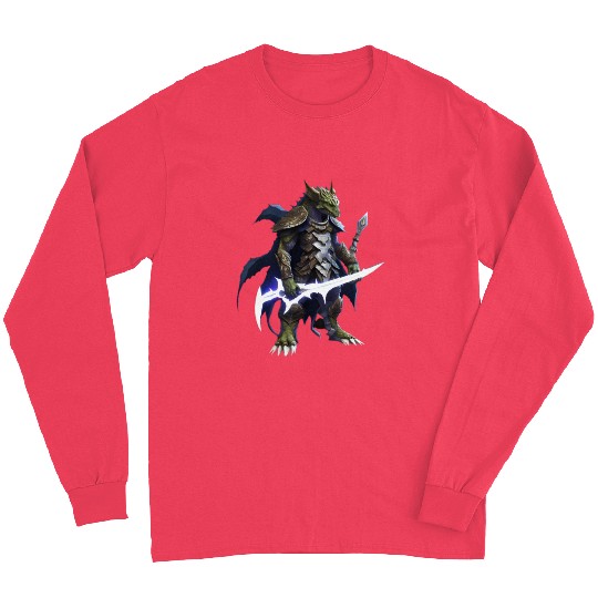 dragon holding a mystical sword Long Sleeves