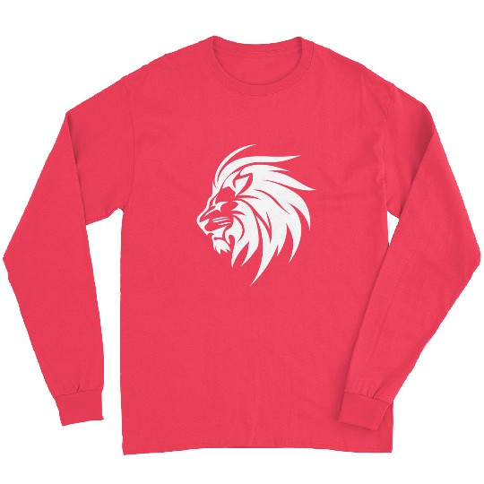 Wild Lion Head With Mane Tattoo Style Long Sleeves