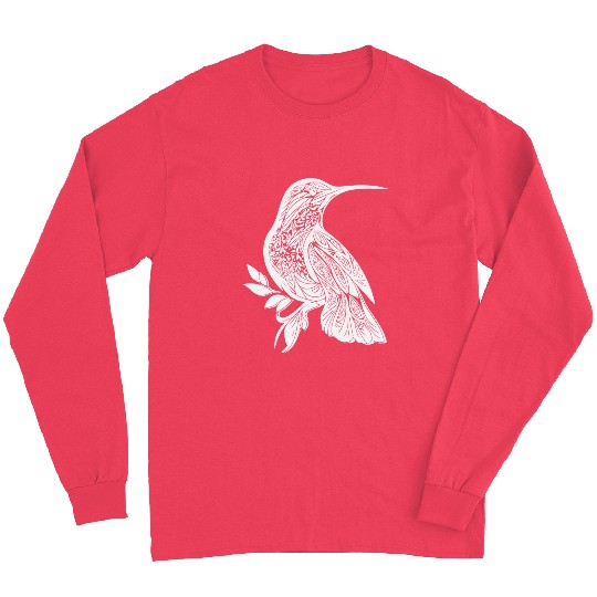 Exotic Tattoo Hummingbird Tribal Style Wings Long Sleeves