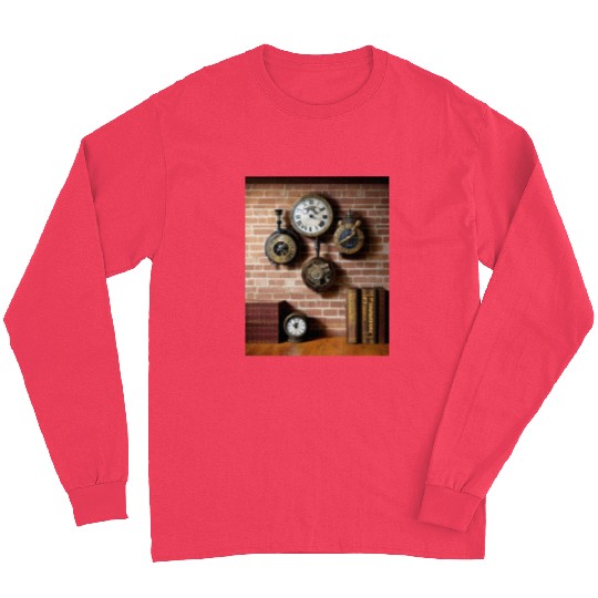 Ai art steampumk clocks Long Sleeves