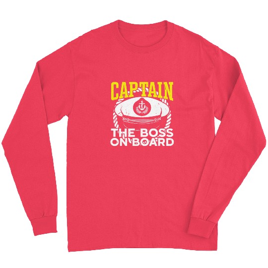 Ship captain captain the boss on board boat owner Long Sleeves