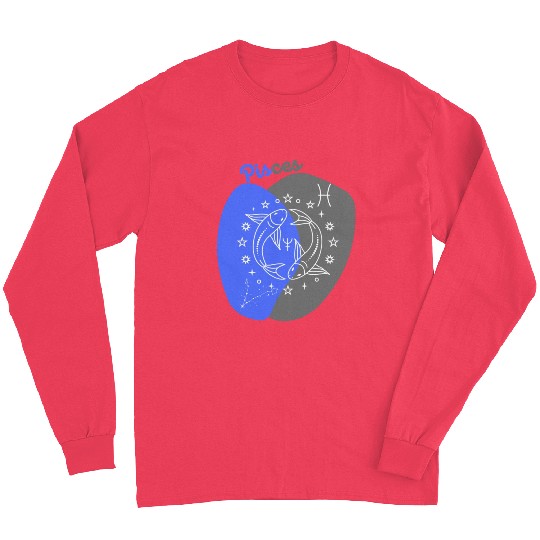 Underwater Dreams: A Minimalist Pisces Design Long Sleeves