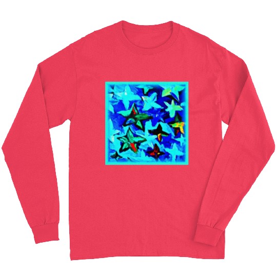 Blue Starry Night Sky Painting. Buy Now Long Sleeves