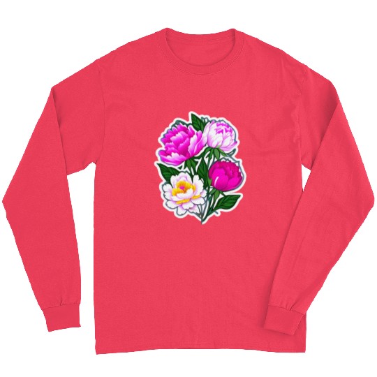 Peony Flower Art Long Sleeves