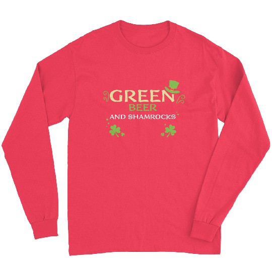Green beer and shamrocks Long Sleeves