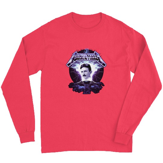 Nikola Tesla Heavy Metal Electricity by gnarly Long Sleeves