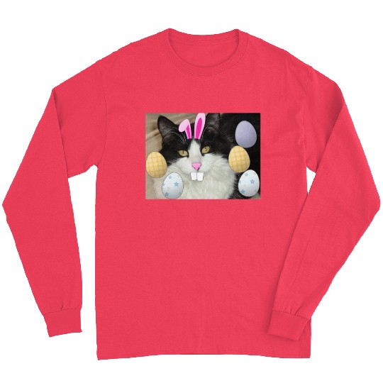 Easter Bunny Cat Face Decor Long Sleeves