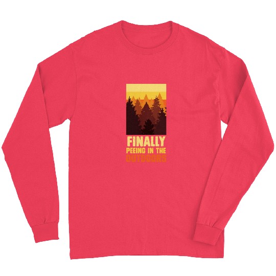 Mountaineer funny Peeing outside Nature boy Long Sleeves