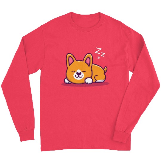 Cute Corgi Sleeping Long Sleeves