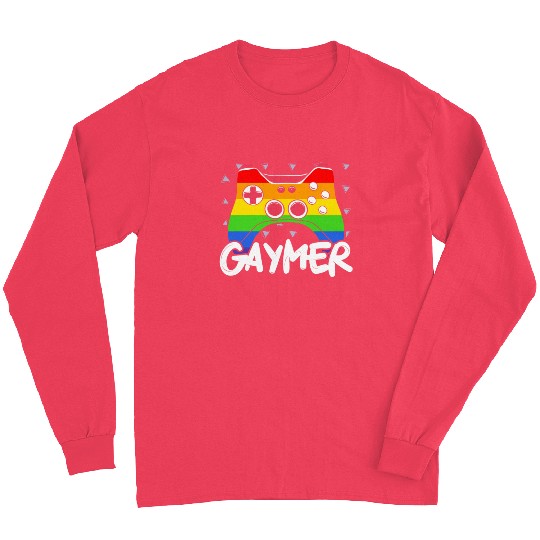 Gaymer Video Game Rainbow Pride Month LGBTQ Gay Long Sleeves