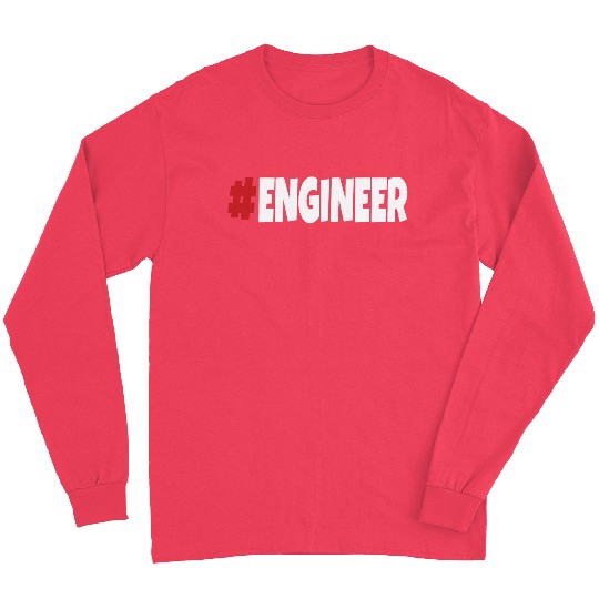 #engineer red&white Long Sleeves