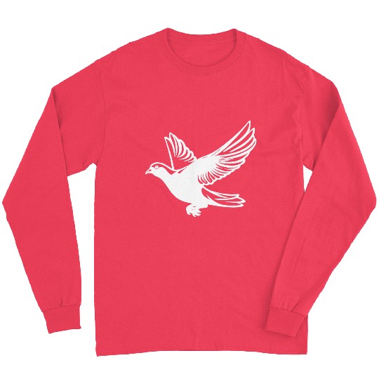 Pigeon In Flight With Wings Long Sleeves