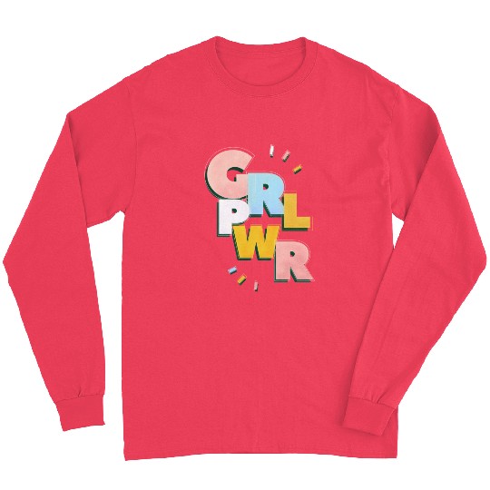 Pwr Typography On Green Long Sleeves