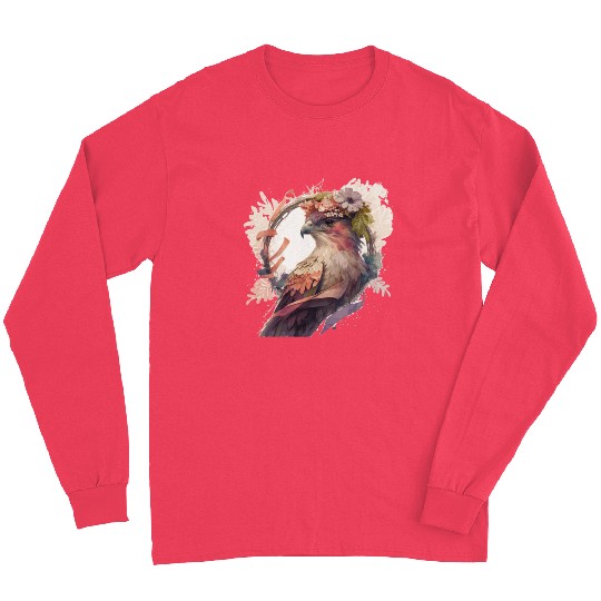Birds Of Prey Kite Bird Flower Crown Floral Long Sleeves