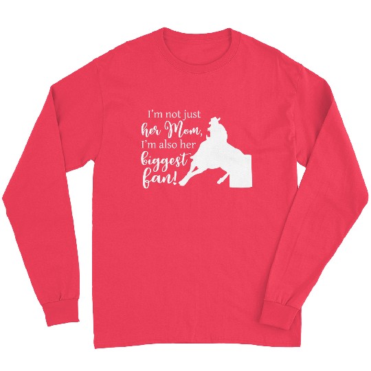 Mom Barrel Racing Horse Riding Racer Back Print Long Sleeves