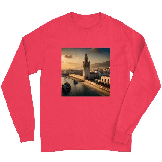 Fantasy pictures ,town Morocco ,city casablanca Long Sleeves