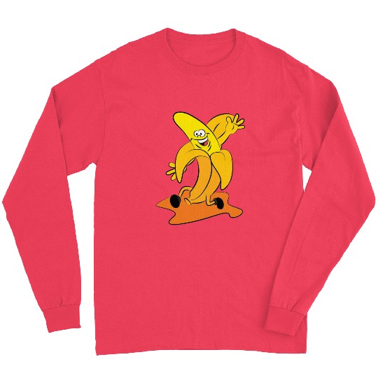 funny running banana Long Sleeves
