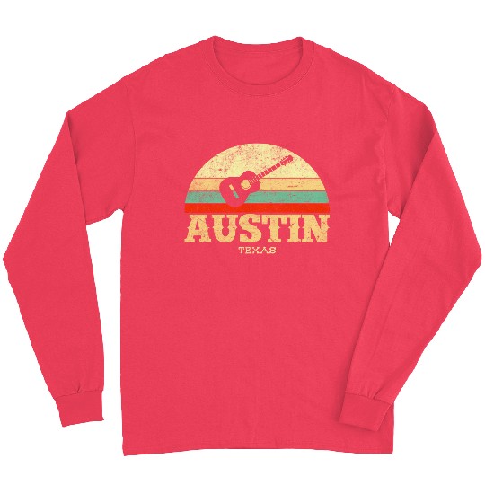 Austin Texas Guitar Lone Star State Long Sleeves