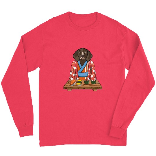 Kawaii Japanese German Shorthaired Pointer Kimono Long Sleeves