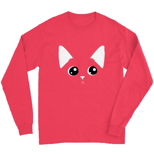 Sweet Kitten Face Cat Mom Cat Dad Long Sleeves