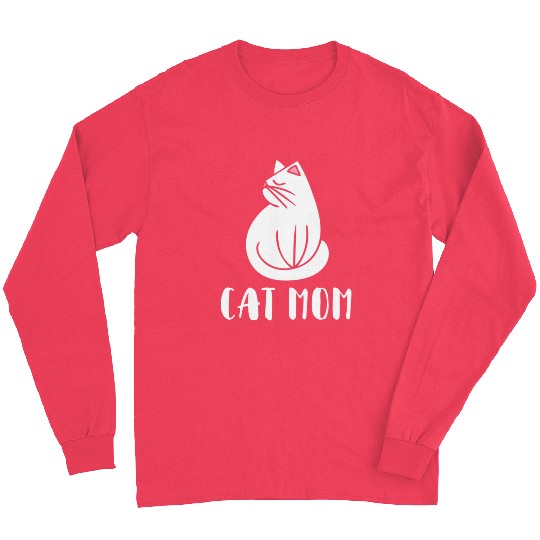 Cat Mom Kitty Cats Moms Crazy Cat Lady Long Sleeves