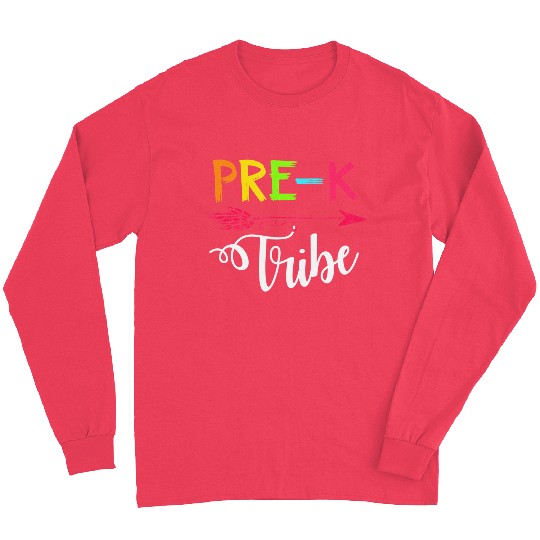 Team Pre K Teacher Tribe Back To School Long Sleeves