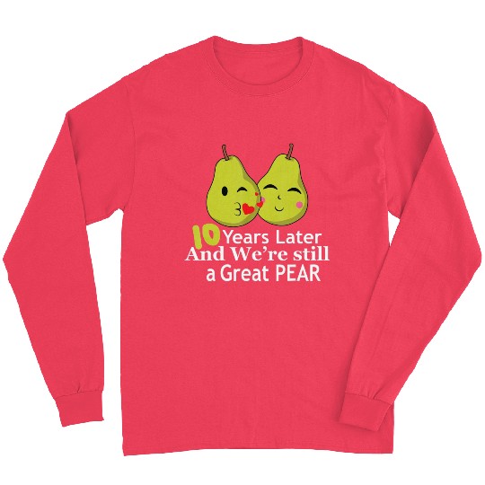 10 Ten Year Anniversary Matching Couple Great Pear Long Sleeves