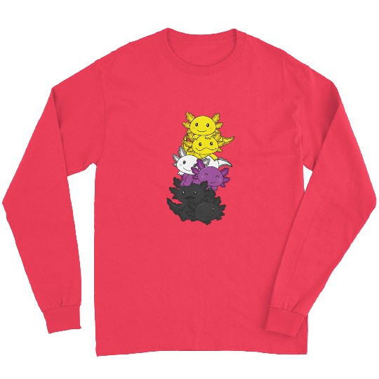 Nonbinary Flag Non Binary Pride Lgbtq Axolotl Long Sleeves