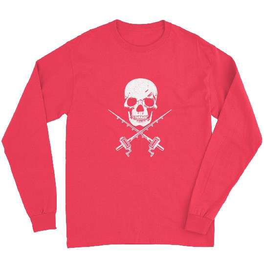 ull And Fishing Rod Pirate Flag Long Sleeves