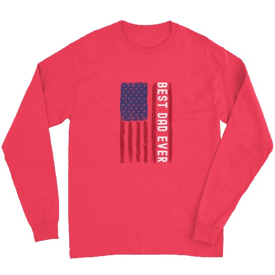 Best Dad Ever, Grudge USA Flag, Funny Dad Long Sleeves