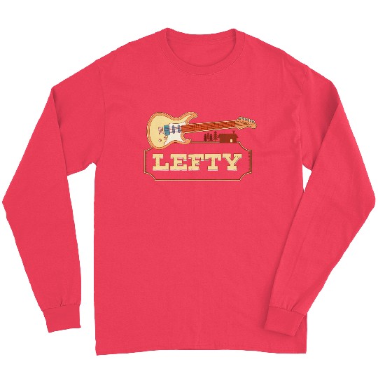 Left Handed Guitarist Lefty Guitar Player Left Long Sleeves