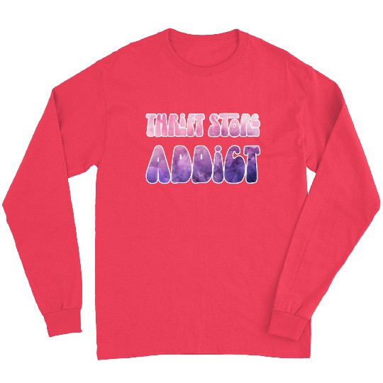 Thrift Store Addict pink watercolor Long Sleeves