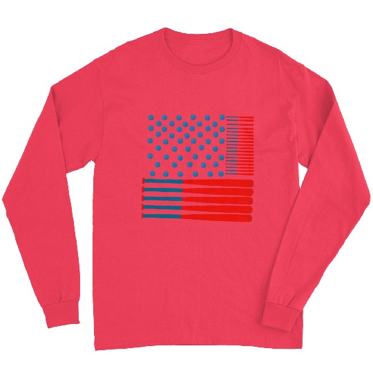 Baseball Stars & Stripes: A Patriotic Swing Long Sleeves