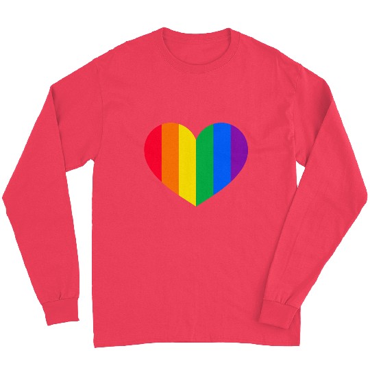 Gay Pride Rainbow Heart Long Sleeves