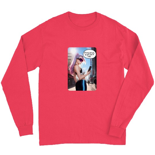 Cyberpunk Waifu Influencer Design 7 Long Sleeves