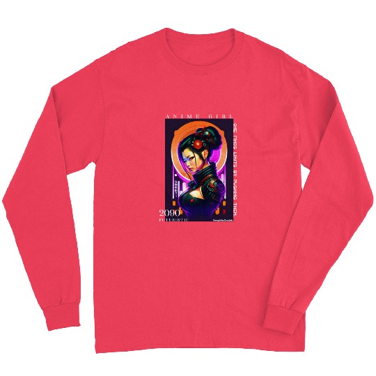 Futuristic Cyberpunk Anime Girl Long Sleeves