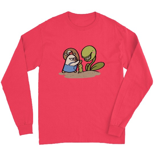 Angry Chicken Fertilizing Plant Long Sleeves