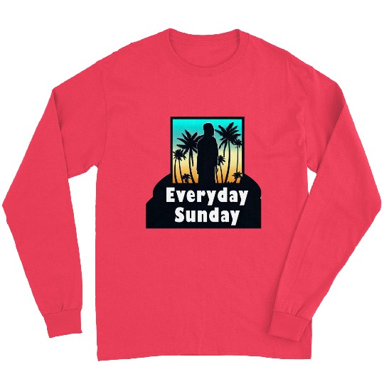 HAWAII EVERYDAY SUNDAY FUNDAY SUMMER HOLIDAY VACAT Long Sleeves
