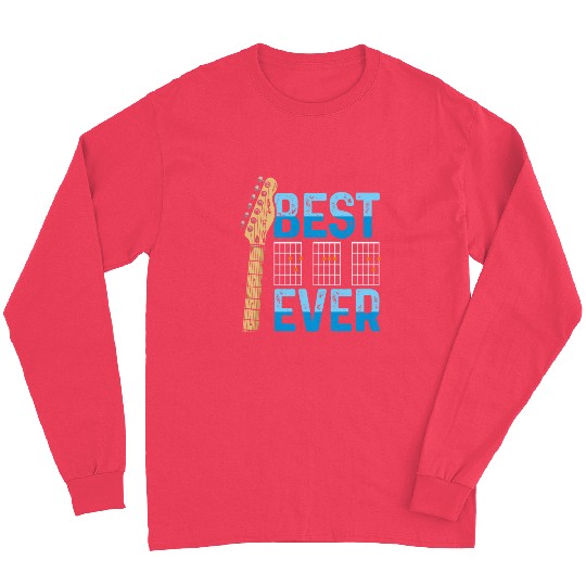 Best Dad Ever Guitarist Father Guitar Musician Long Sleeves