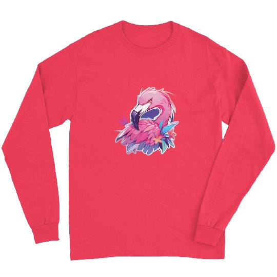Flamingo Party Neon Flamingo Flamingos Long Sleeves