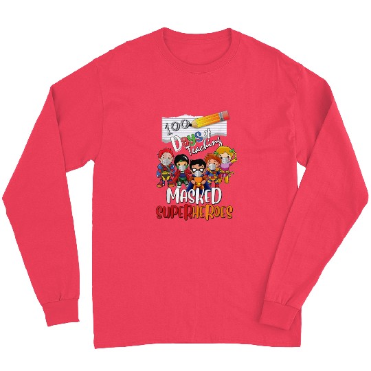 100 Days of Teaching Masked Superheroes Virtual Long Sleeves