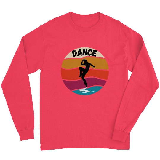 dance street cool gift idea music red girl Long Sleeves