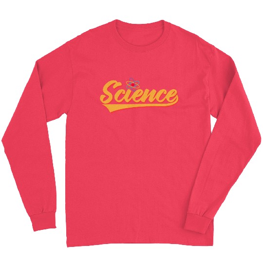 Science Script Typography White Long Sleeves