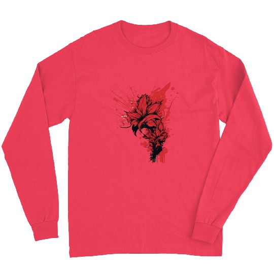 Roses: Red Flowers Speaking Love's Voice Long Sleeves