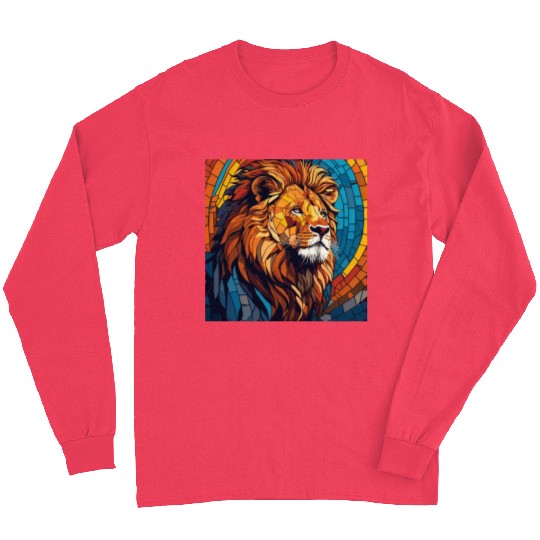Lion in mosaic art Long Sleeves