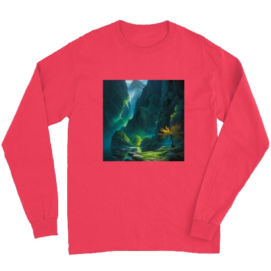 River Oasis at the bottom of Green Tropics Long Sleeves