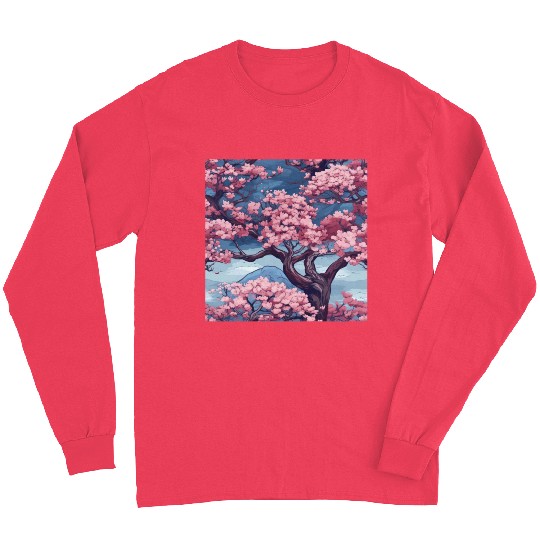 Anime Euphoria: Fantasy Cherry Blossom Dreamscape Long Sleeves