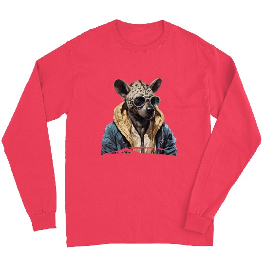 Street Style Spotted Hyena | Hyena Lovers Long Sleeves
