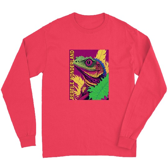 Psychedelic Reptile Wonderland Retro Designs 5 Long Sleeves