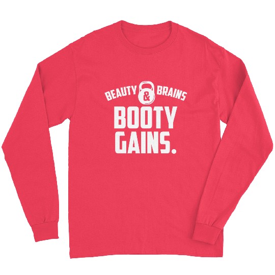 Beauty Brain The Gain Fitness Gym Long Sleeves